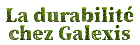 Schriftzug La durabilité chez Galexis