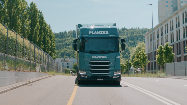 E-LKW von Planzer, im Einsatz für Galexis